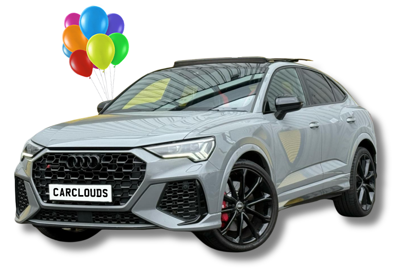 balloons attached to a car